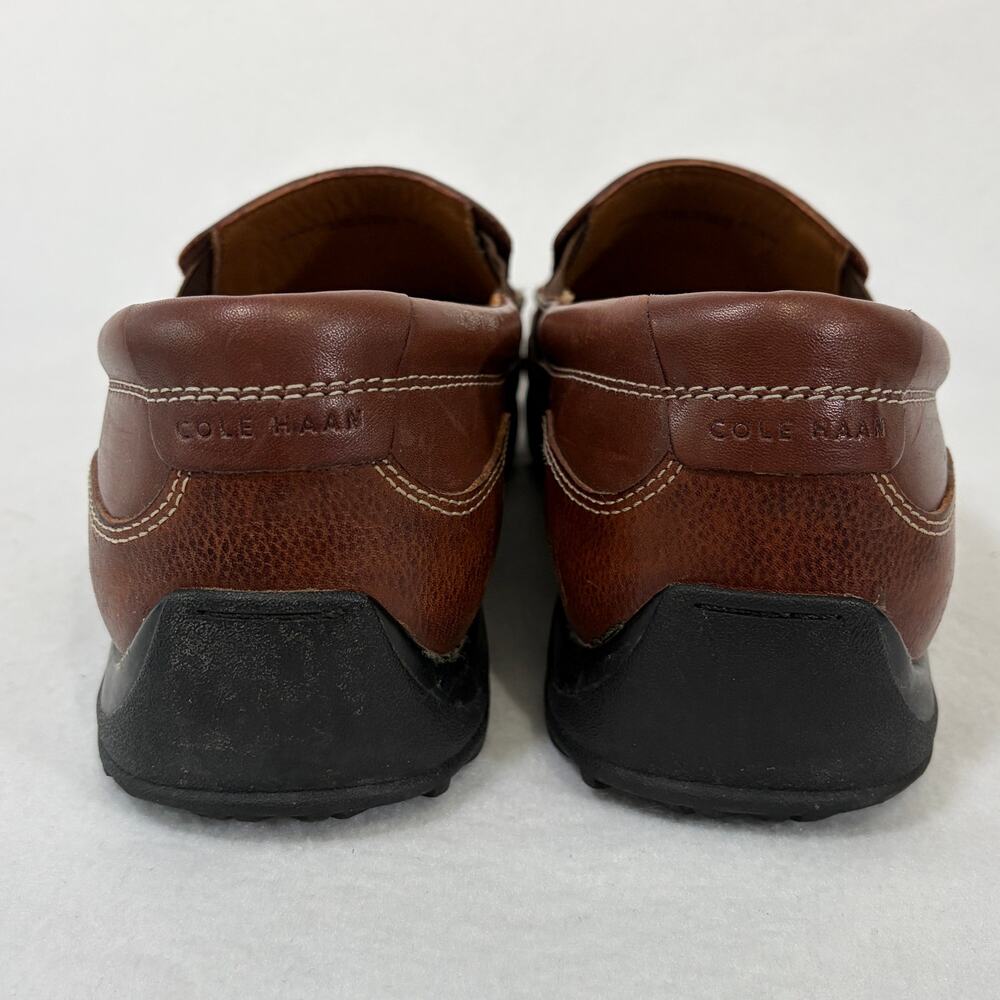 Cole Haan Loafer Mens 10.5  Brown Leather Penny Loafer Slip On Moccasin Shoes - Picture 7 of 11